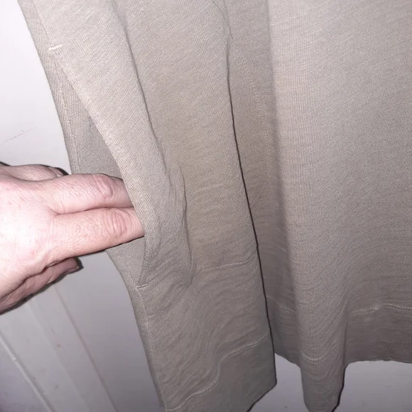 NATION LTD T-shirt Dress A-line Pockets Monochrome Med Khaki Olive Green XS 0 2 - Picture 4 of 8